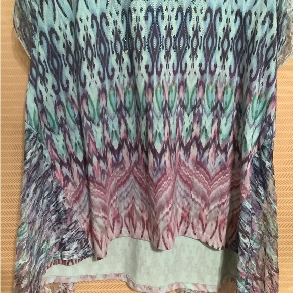 ONE-WORLD~BLUE/ PURPLE~ BLOUSE~ XL - Picture 3 of 5